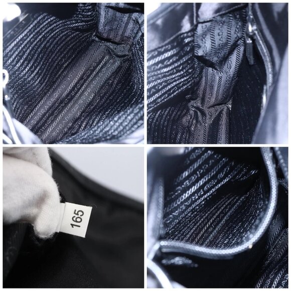 PRADA Shoulder Bag Nylon Black Silver Auth am9570V - Picture 16 of 16